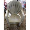 Image 1 : LOT OF 4 PATIO CHAIRS (PLASTIC) *WITH COVER*