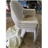 Image 2 : LOT OF 4 PATIO CHAIRS (PLASTIC) *WITH COVER*