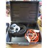 Image 4 : CAR KIT (BOOSTER CABLES, TIE DOWNS, SAFETY VEST, MATCHES, 12V AIR COMPRESSOR, ETC)