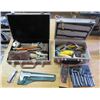 Image 1 : LOT OF 2 CASE OF MISC TOOLS ( SPARK PLUG MEASURES, ILLUMINATED MICROSCOPE, ALLEN WRENCHES, ETC)