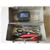 Image 2 : LOT OF MISC TOOLS (TOOL BELT, TOOL BOX, VOLTAGE TESTER, ETC)