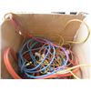 Image 1 : LOT OF ELECTRICAL ITEMS (BOOSTER CABLES, ELECTRICAL CORDS, FAN, FLASHLIGHTS, ETC)