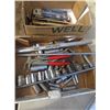 Image 1 : LOT OF COMBINATION WRENCHES, SOCKETS AND A HAMMER