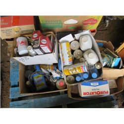 LOT OF SHOP SUPPLIES (FLOW SEAL INSERTS, LIQUID BUFFER, WINTER START, ARMOUR ALL, ANTI-FREEZE, ETC)