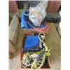 Image 1 : LOT OF MISC ITEMS (TARPS, EXTENSION CORDS, TOW ROPES, ETC)