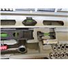 Image 10 : LOT OF SMALL TOOLS (SQUARE ONE MEASURE, LEVELER, TOOL KIT)  *MISSING HAMMER AND CUTTING BLADE*