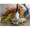 Image 1 : LOT OF SHOP SUPPLIES (2 X TROUBLE LIGHTS, 2 X POWER BARS, 6 X EXTENSION CORDS)
