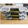 Image 1 : LOT OF 3 STORAGE ORGANISERS (CONTENTS INCLUDED; BOLTS, SCREWS, NAILS, ETC)