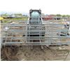 Image 1 : LOT OF FIVE LIVESTOCK PANELS - FOUR 12'X5', ONE 10' W/ GATE (ROUND TUBE)