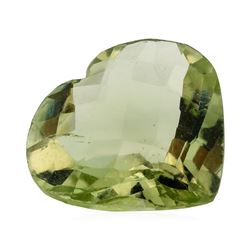 10.85 ct. Natural Heart Shape Cut Green Quartz