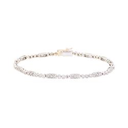 0.78 ctw Diamond Tennis Bracelet - 14KT White Gold