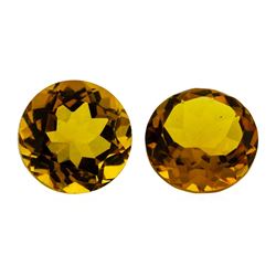 12.07 ctw.Natural Round Cut Citrine Quartz Parcel of Two