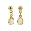 Image 1 : 0.60 ctw Opal Earrings - 14KT Yellow Gold