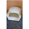 Image 8 : Qty 2 Upholstered Cream Colored Club Chairs (34"W arm to arm)
