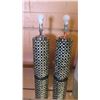Image 2 : Qty 2 Surya Geometric Lamps w/ Shades (30"H to top of lamp shades)