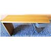Image 1 : Wood Top Desk w/ Abstract Drawers 84"L x 38.5"W x 30"H