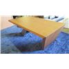 Image 9 : Wood Top Desk w/ Abstract Drawers 84"L x 38.5"W x 30"H