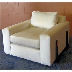 Upholstered Cream Lounge Arm Chair 40"W x 43"D