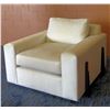 Image 1 : Upholstered Cream Lounge Arm Chair 40"W x 43"D