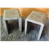 Image 1 : Pair of Grey Modern Side Tables 14"L x 12"W x 16"H