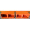 Image 1 : Qty 2 Orange Minimalist Storage Benches, 28.5"L x 13.5"W x 12"H