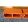 Image 2 : Qty 2 Orange Minimalist Storage Benches, 28.5"L x 13.5"W x 12"H