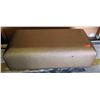 Image 1 : Upholstered Sitting Bench, Weave Pattern (some surface damage) 48"L x 24"W x 17"H