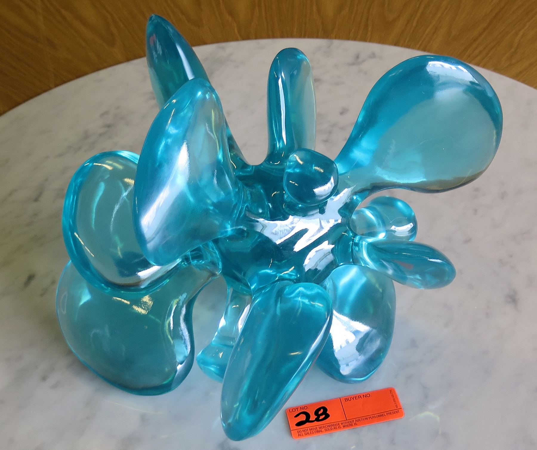 Small Blue Jonathan Adler Acrylic Accent Decor Oahu Auctions