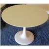 Image 1 : White Cattelan Italia Round Pedestal Table, 39" Dia, 30"H