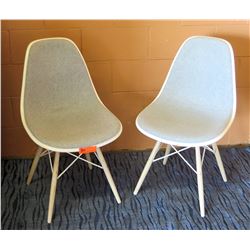 Qty 2 Eames Upholstered Chairs