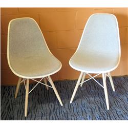 Qty 2 Eames Upholstered Chairs