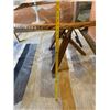 Image 3 : Modern Round Tripod Wood & Glass Dining Table, 56” Dia, 31”H