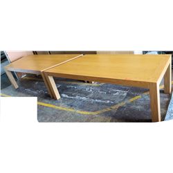 Qty 2 Long Wooden Table, 92"L x 37"W x 30"H