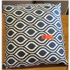 Image 1 : Qty 2 Blue Decorative Throw Pillows (Blue/White)