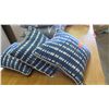 Image 2 : Qty 4 Matching Blue Throw Pillows