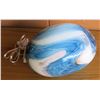 Image 1 : Blue/White 'Watercolor' Swirl Glass Lamp (this is the smalle of the two)