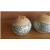 Image 2 : Qty 3 Bamboo & Eggshell Containers & Ceramic Shell