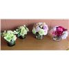 Image 1 : Qty 4 Misc. Faux Flower Arrangements