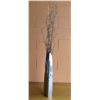 Image 1 : Tall Chrome Vase w/ Decorative Branches