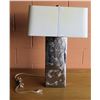 Image 1 : Mottled Metal Lamp w/ Shade 29.5"H