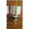 Image 8 : Pair: Blue/White Glazed Ceramic Lamps w/ Shades 26"H