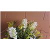Image 2 : Faux Flower Arrangement w/ Glazed Ceramic Vase