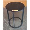 Image 1 : Black Metal Side Table 14" Dia, 18.5"H