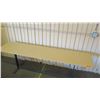 Image 2 : Long Wooden Table w/ Metal Legs, 94"L x 23.5"W x 29"H