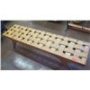 Image 2 : Long Wooden Bench w/ Woven Top 71"L x 17.5"W x 16.5"H