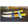 Image 2 : Qty 2 Half-Board Decorative Surfboard Shelving 36"L