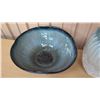 Image 2 : Glazed Ceramic Blue & White Bowl (17" Dia, 7"H) & Lidded Jar