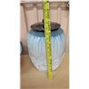 Image 8 : Glazed Ceramic Blue & White Bowl (17" Dia, 7"H) & Lidded Jar