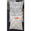 Image 1 : Qty 3 Decorative Throw Pillows