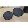 Image 2 : Black Plates w/ Tall Black Metal Canister